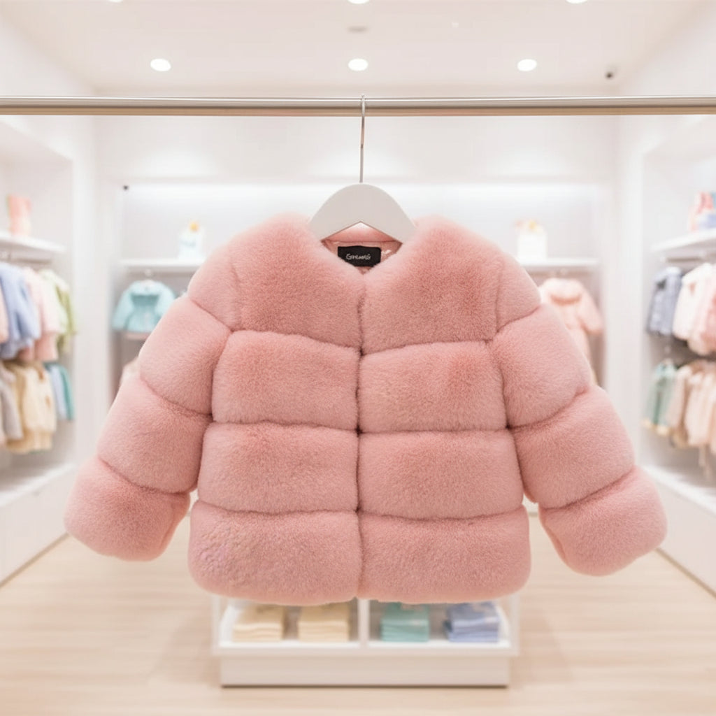 Baby Girls Faux Fur Coat Winter Children Girls Long Sleeve Christmas Jacket Warm Kids Girls Snow Coat Girls Outerwear Clothing Trikidsworld