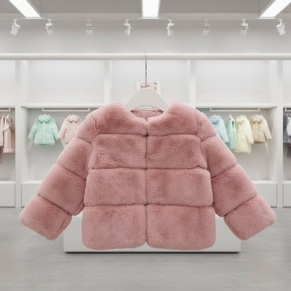 Baby Girls Faux Fur Coat Winter Children Girls Long Sleeve Christmas Jacket Warm Kids Girls Snow Coat Girls Outerwear Clothing Trikidsworld