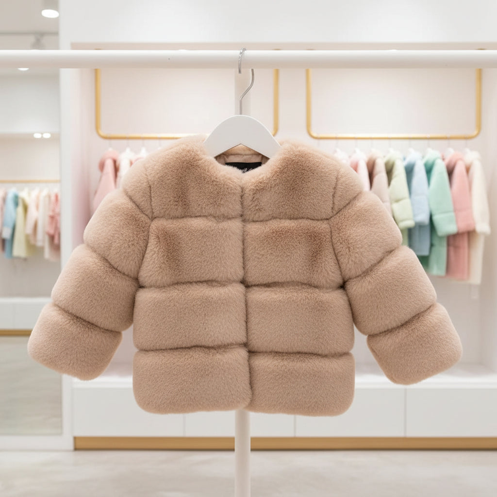 Baby Girls Faux Fur Coat Winter Children Girls Long Sleeve Christmas Jacket Warm Kids Girls Snow Coat Girls Outerwear Clothing Trikidsworld