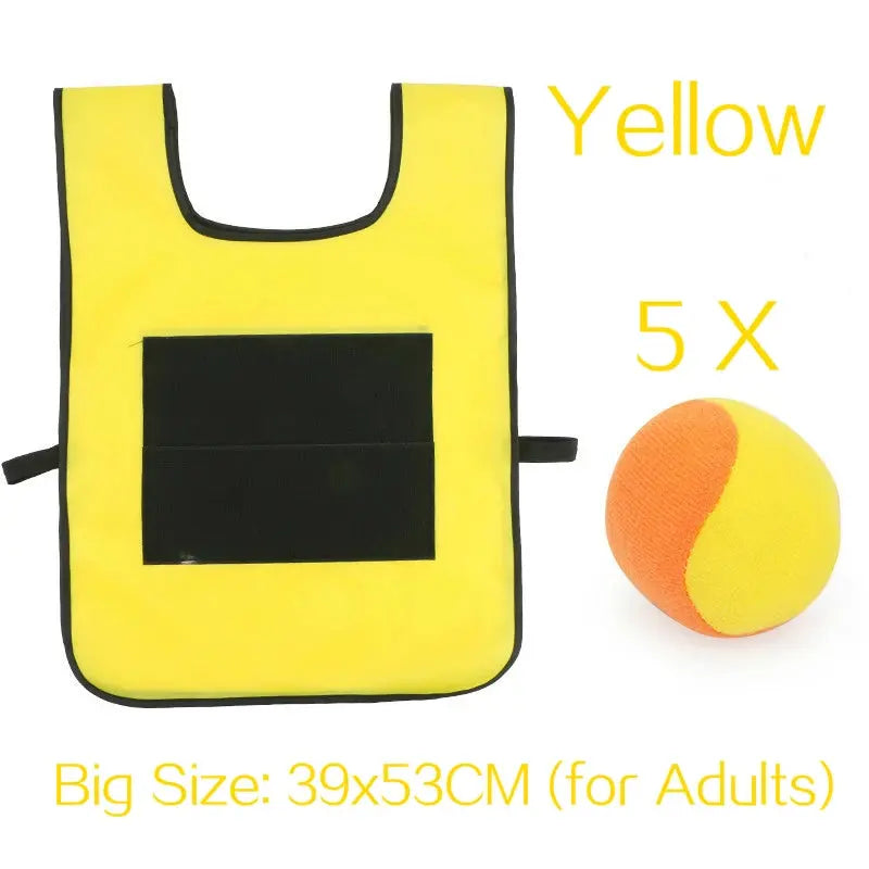 Outdoor Sport Game Props Vest Sticky Jersey Vest Game Vest Waistcoat With Sticky Ball Throwing Toys For Children Kids Sports Toy Trikidsworld