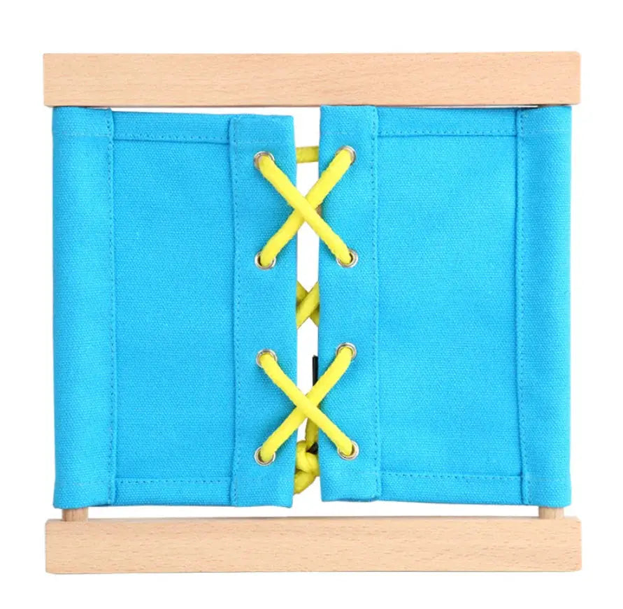 Wooden Montessori Toys Premium Dressing Frame Basic Skill Exercises Equipment Preschool Early Learning Educational Toys for Kids Trikidsworld