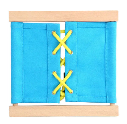 Wooden Montessori Toys Premium Dressing Frame Basic Skill Exercises Equipment Preschool Early Learning Educational Toys for Kids Trikidsworld