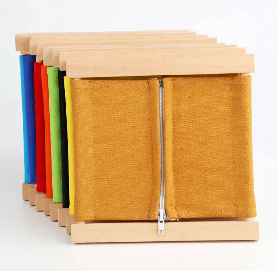 Wooden Montessori Toys Premium Dressing Frame Basic Skill Exercises Equipment Preschool Early Learning Educational Toys for Kids Trikidsworld