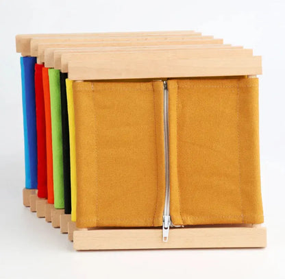 Wooden Montessori Toys Premium Dressing Frame Basic Skill Exercises Equipment Preschool Early Learning Educational Toys for Kids Trikidsworld