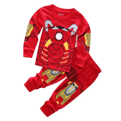 Spring Autumn Children's Mickey Clothing Sets Boys Sleepwear Clothes Kids Iron Man Pajamas Set Baby Girls Cotton Cartoon Pijamas Trikidsworld
