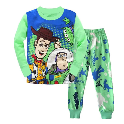 Spring Autumn Children's Mickey Clothing Sets Boys Sleepwear Clothes Kids Iron Man Pajamas Set Baby Girls Cotton Cartoon Pijamas Trikidsworld