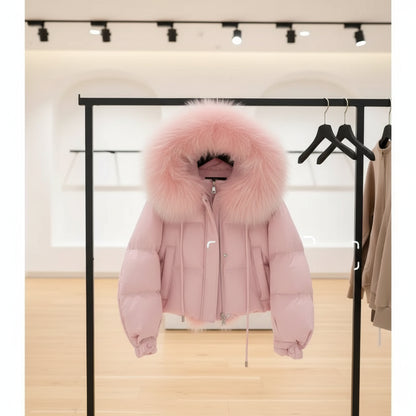 Kawaii Girl Fashion Keep Warm Cotton-Padded Jacket Coat Student Winter Cartoon Casual Thicken Hooded Tops Children's Clothing Trikidsworld