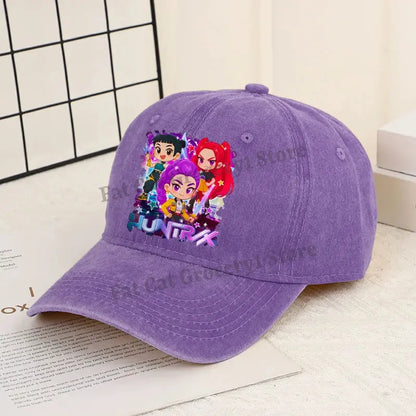 Kpop Demon Hunter Baseball Cap Women Anime Rumi Mira Zoey Sun Hat Adult New Outdoor Sport Sunbonnet Fashion Retro Headgear Gift Trikidsworld