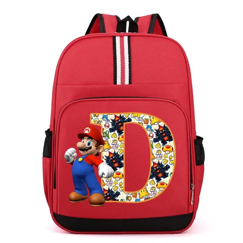 Super Mario Kids Backpack – Cartoon A-Z Schoolbag for Boys Trikidsworld