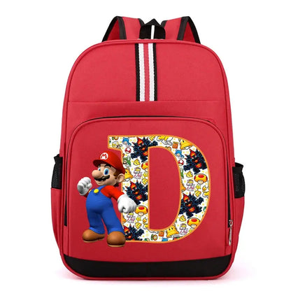 Super Mario Kids Backpack – Cartoon A-Z Schoolbag for Boys Trikidsworld