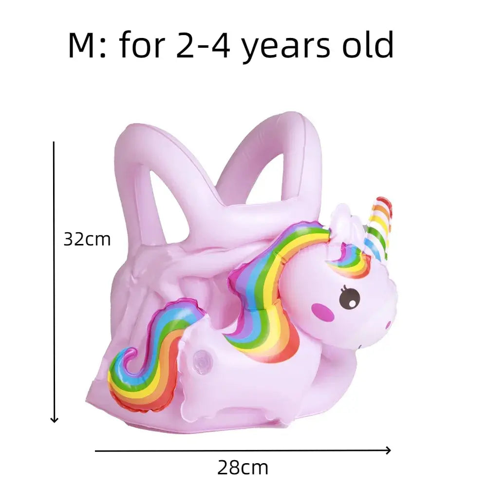 Swimming Ring Cartoon Unicorn Inflatable Pool for Baby Kids Swimsuit Buoyancy Vest Life Jacket Infant Float Pool Accessories Toy Trikidsworld