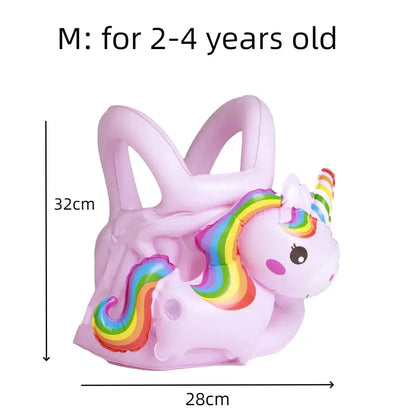 Swimming Ring Cartoon Unicorn Inflatable Pool for Baby Kids Swimsuit Buoyancy Vest Life Jacket Infant Float Pool Accessories Toy Trikidsworld