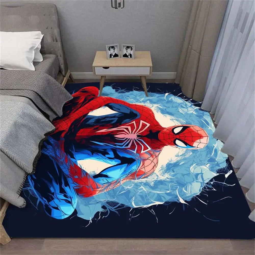 MINISO Disney Marvel Spider Man Carpet for Living Room Bedroom Kid's Home Area Rug Non-slip Washroom Floor Retro Mat Decoration Trikidsworld