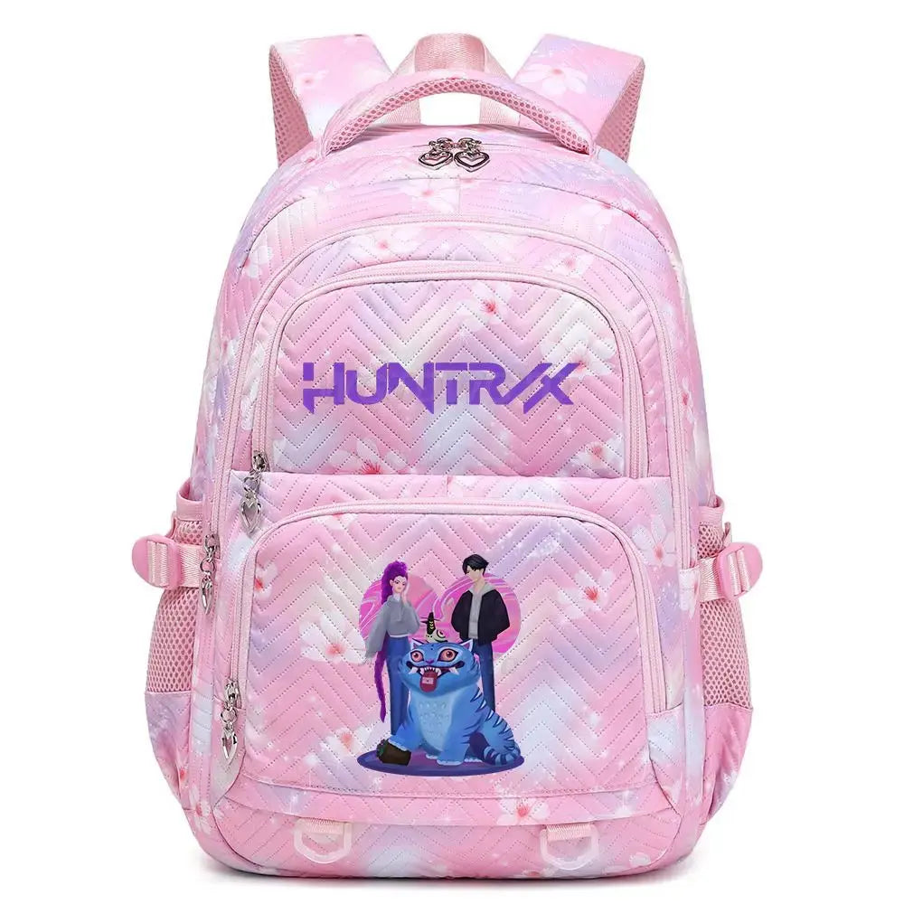 KPop Demon Hunters Backpack Rumi Mira Zoey HUNTR/X Saja Boys Print Cartoon School Bag Large Capacity Student Travel Backpacks Trikidsworld