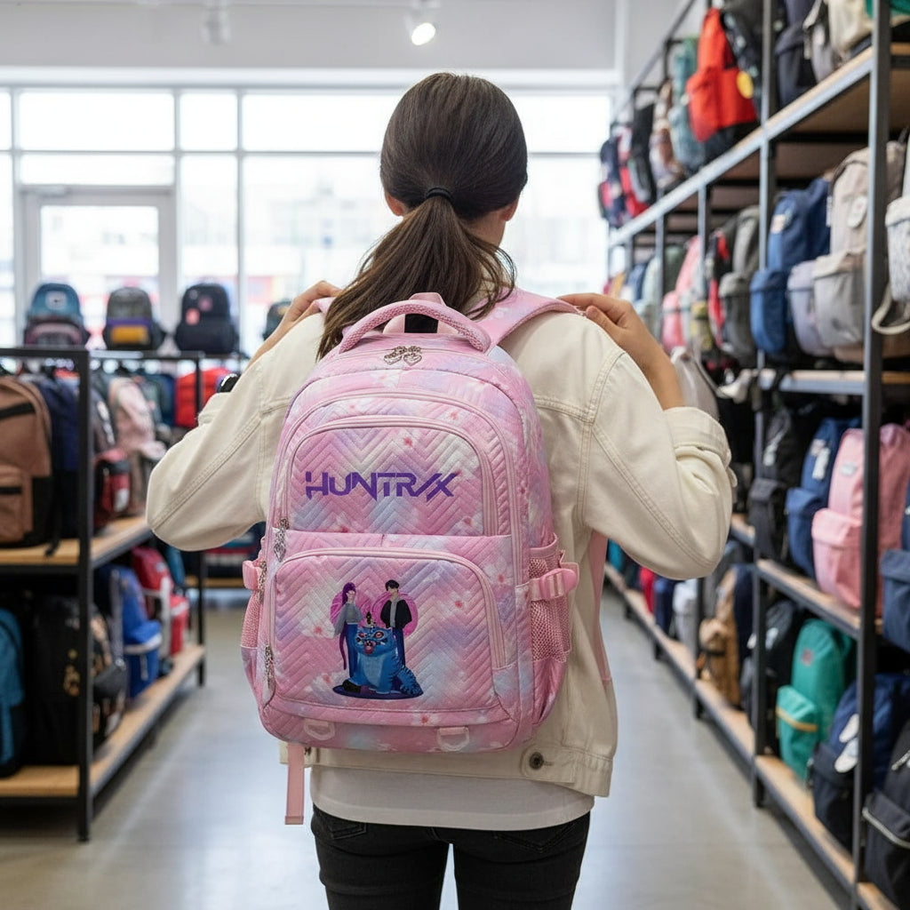 KPop Demon Hunters Backpack Rumi Mira Zoey HUNTR/X Saja Boys Print Cartoon School Bag Large Capacity Student Travel Backpacks Trikidsworld