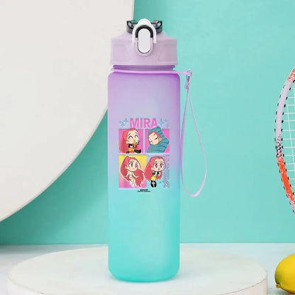 KPop Demon Hunters Gradient Water Bottles 750ml High-capacity Drinking Straw Cup   Portable Girl Outdoor Bottles Office School Trikidsworld