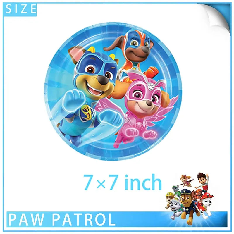 Paw Patrol Birthday Party Decoration Baby Shower Boys Girl Tableware Supplies Cup Tablecloth Numbers Balloon Cake Backdrop Gifts Trikidsworld