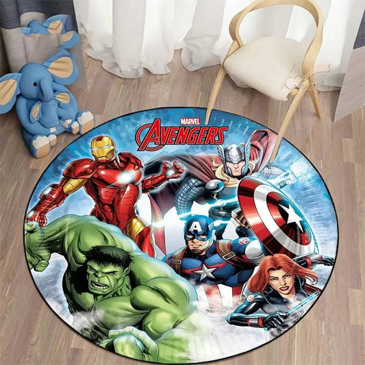 Marvel Round Carpet with Disney Heroes Trikidsworld