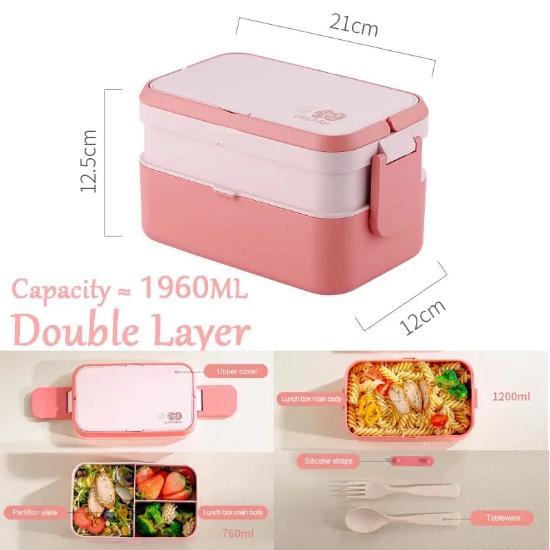 Portable Bamboo Fiber Lunch Box Trikidsworld