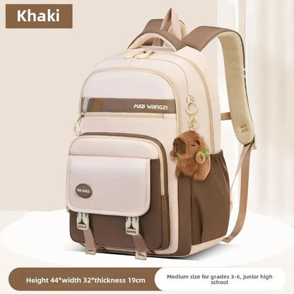 Kids School Backpack With Cartoon Pendant For Kids Teenager Kawaii Schoolbag Girls Children Orthopedics Waterproof Backpacks Trikidsworld