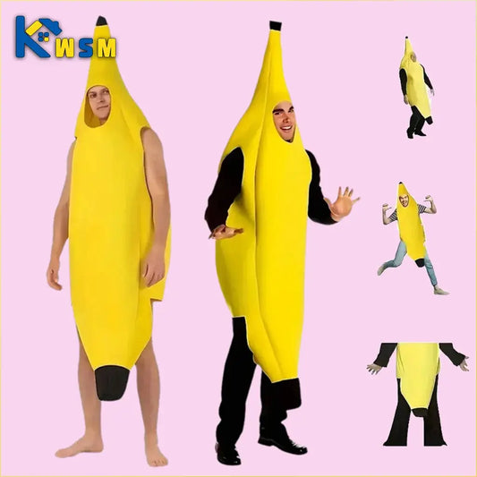Kids Halloween Banana Costume Fruit Outfit Stage Performance Clothes Parent Child Matching Kindergarten Role Play Decoration Trikidsworld