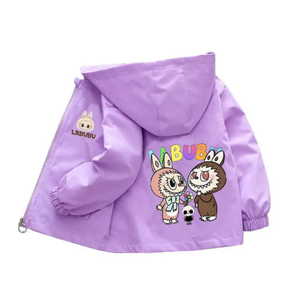 Kids labubu Clothes Autumn Baby Boys Girls Jacket Fashion Cartoon Stitch Print Outerwear for Kids Clothes Children Summer Coat Trikidsworld