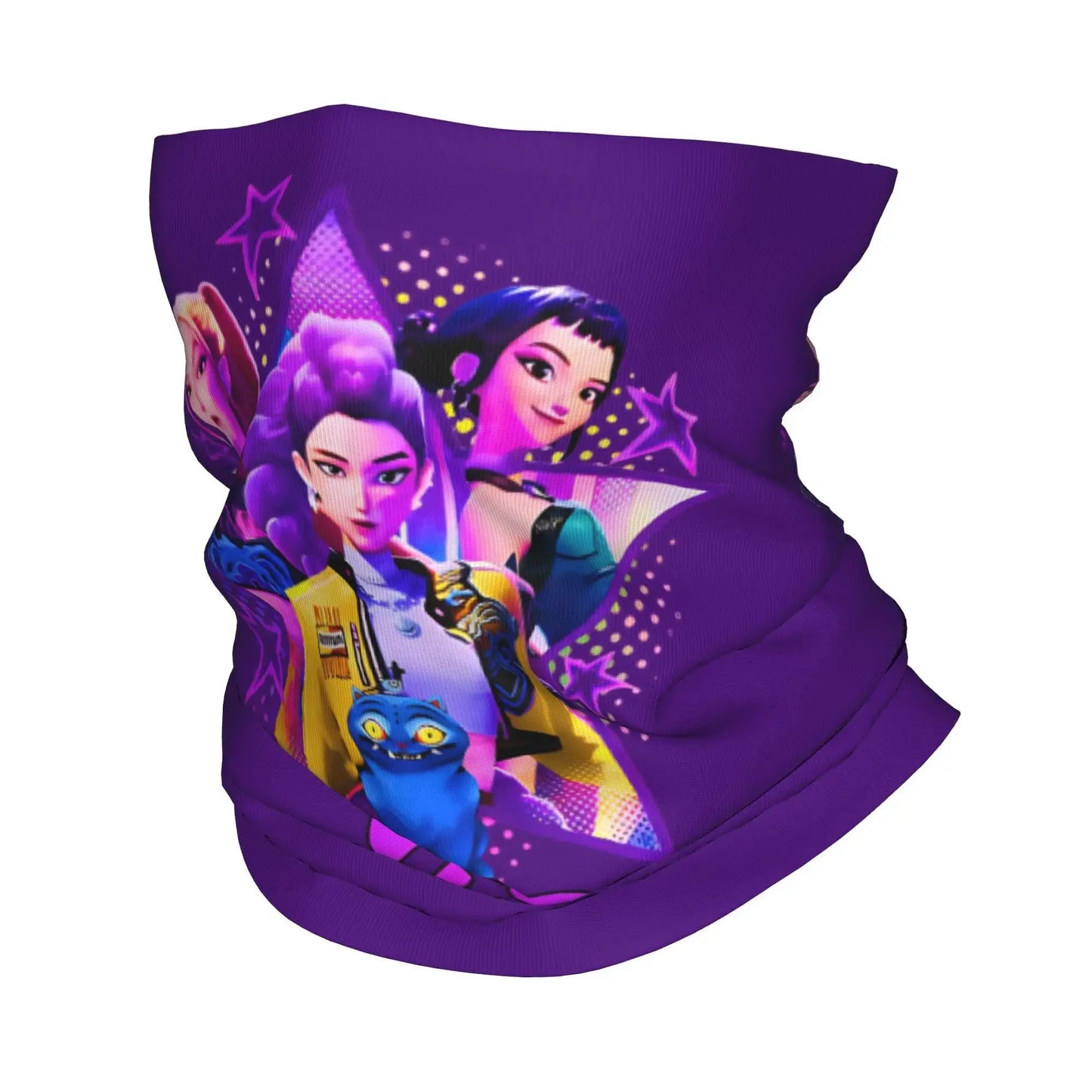 HUNTRIX KPOP Demon Hunters Anime Bandana Neck Gaiter Printed Face Scarf Multifunctional Face Mask Riding Adult Breathable Trikidsworld
