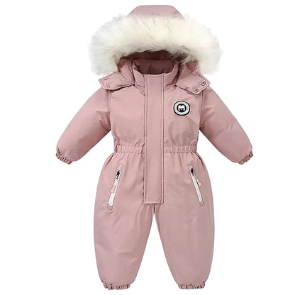 Ircomll kids Boy Girl Winter Snowsuit Plus Velvet Toddler Jacket Clothes For Boy Infant Jumpsuit Hoodied Overalls 2-6Y Outwear Trikidsworld