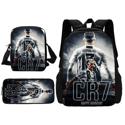 Football CR7 Child School Backpack With Shoulder Ronaldo Bags Trikidsworld