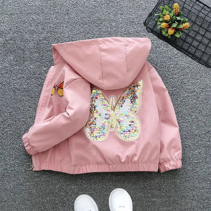 3 - 10 - Year - Old Girls' Spring - Autumn Outerwear: Jackets Featuring Adorable Butterfly Motifs Trikidsworld