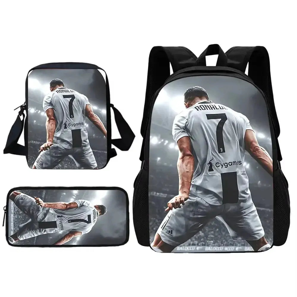 Football CR7 Child School Backpack With Shoulder Ronaldo Bags Trikidsworld
