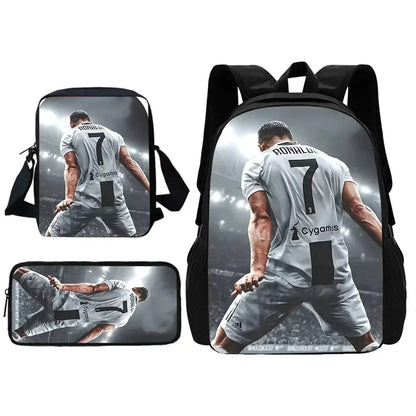 Football CR7 Child School Backpack With Shoulder Ronaldo Bags Trikidsworld