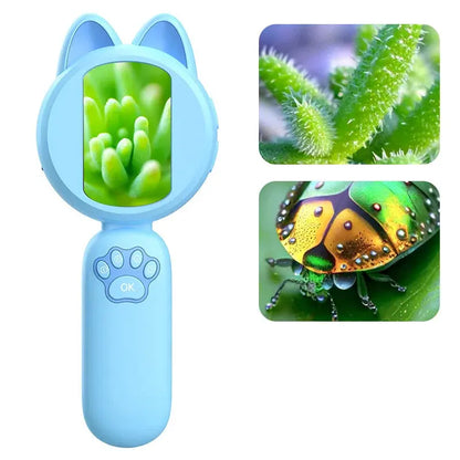 Digital Handheld Microscope with IPS Screen & LED – Kids STEM Tool Trikidsworld