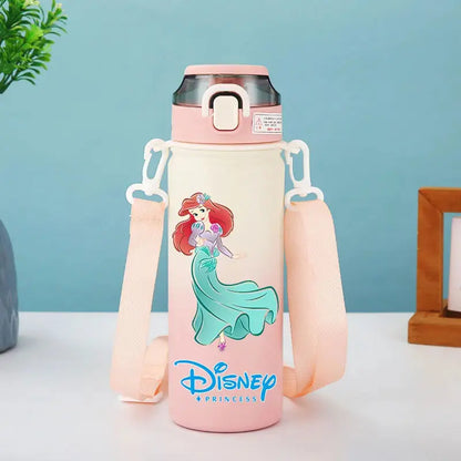 Disney Princess Thermos Bottle – Elsa, Straw & Strap Trikidsworld