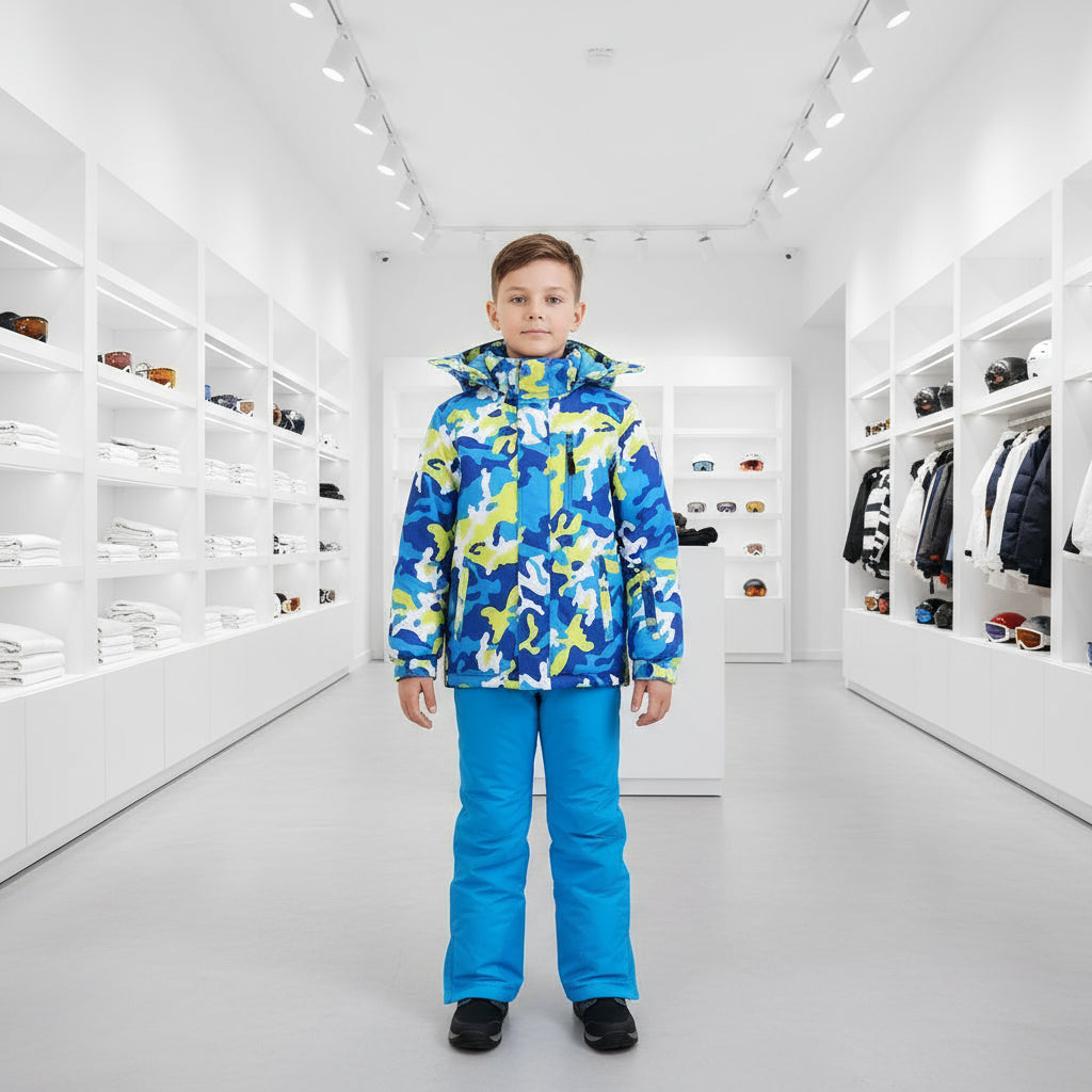 OLEKID -30 Degree Russian Winter Children Boys Ski Suit Thick Warm Waterproof Windproof Jacket Coat + Overalls Girls Snowsuit Trikidsworld