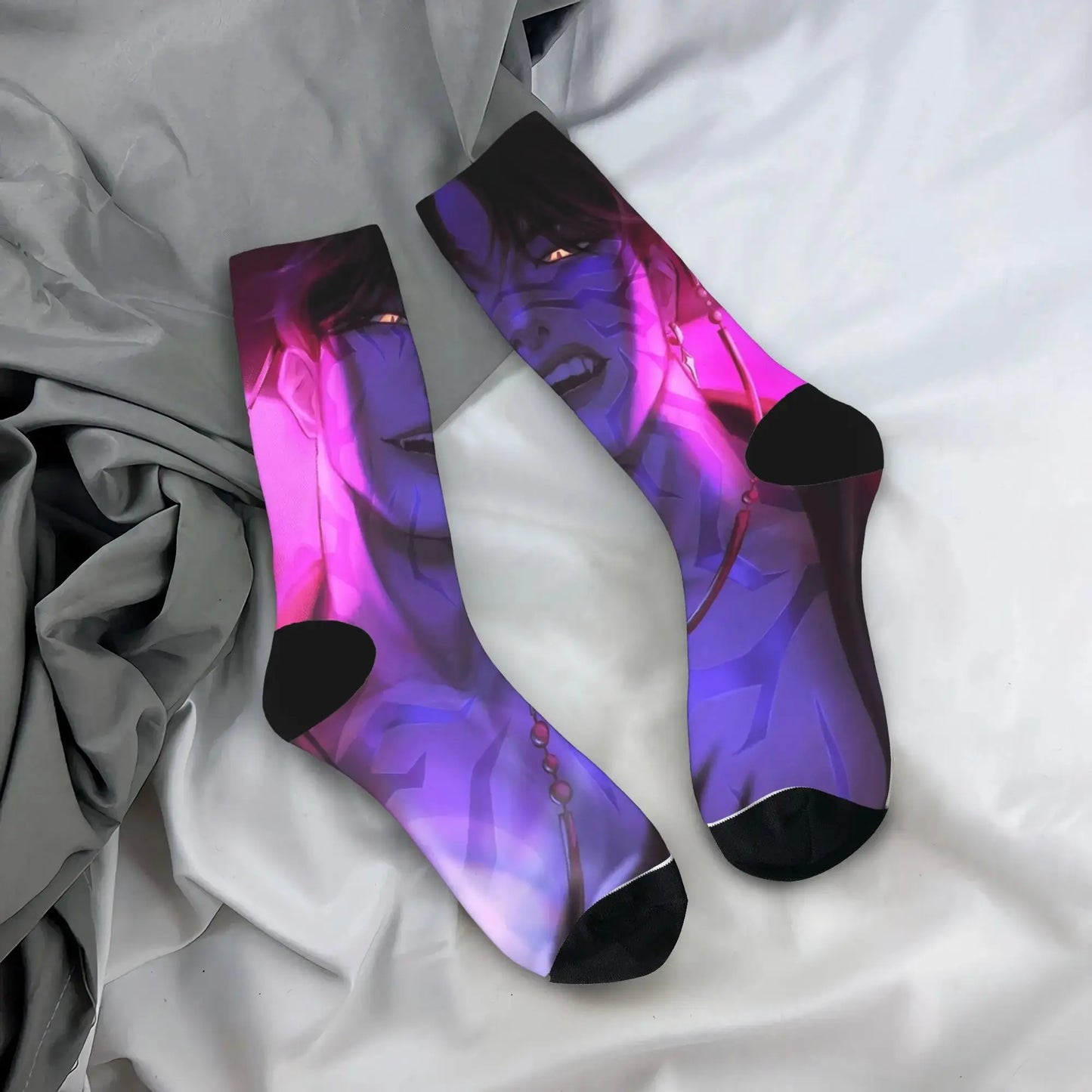 Baby Saja KPop Demon Hunters Chibi Art Stockings Custom Leisure Socks Autumn Non Skid Socks Men Outdoor Sports Medium Soft Socks Trikidsworld