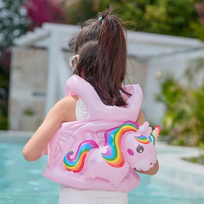 Swimming Ring Cartoon Unicorn Inflatable Pool for Baby Kids Swimsuit Buoyancy Vest Life Jacket Infant Float Pool Accessories Toy Trikidsworld
