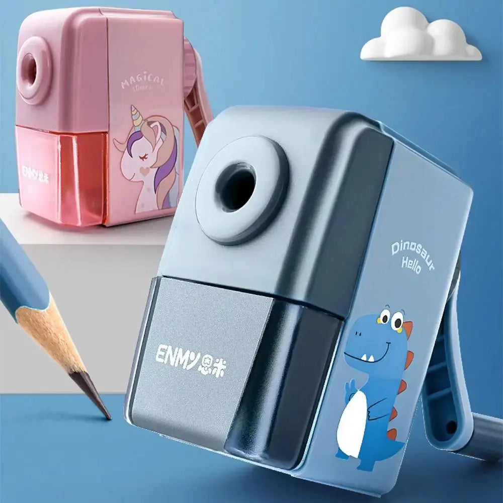 Cartoon Dinosaur Pencil Sharpener – Hand-Cranked & Anti-Jam Trikidsworld