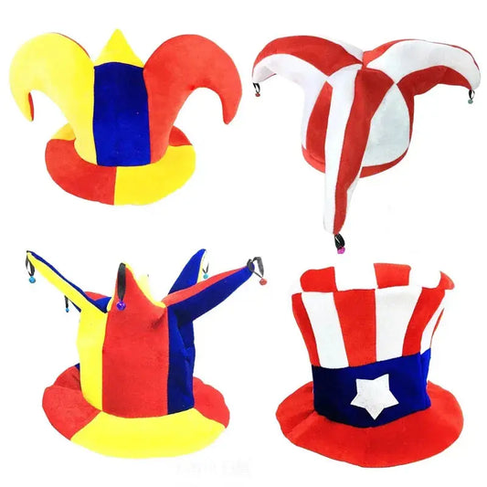 Adult Halloween Fancy Dress Up Hat Stage Show Props Clown Funny Dress Up Clown Hat Carnival Birthday Cake Cap Trikidsworld
