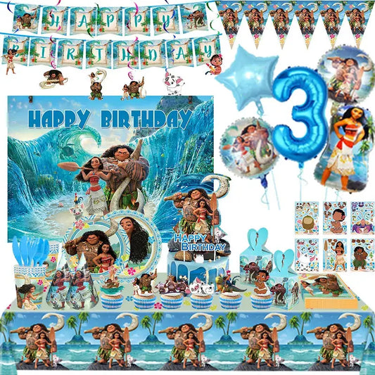 Moana Birthday Party Decoration Cartoon Trikidsworld