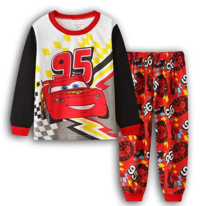 Spring Autumn Children's Mickey Clothing Sets Boys Sleepwear Clothes Kids Iron Man Pajamas Set Baby Girls Cotton Cartoon Pijamas Trikidsworld