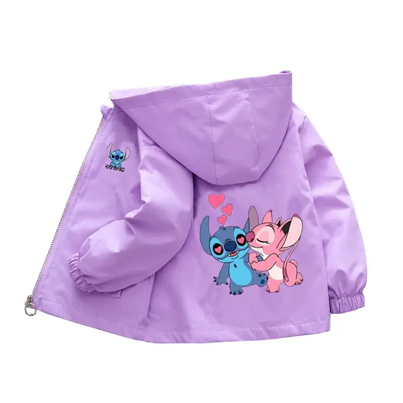 Kids labubu Clothes Autumn Baby Boys Girls Jacket Fashion Cartoon Stitch Print Outerwear for Kids Clothes Children Summer Coat Trikidsworld