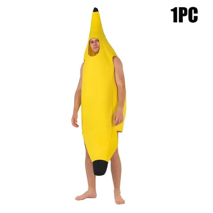 Kids Halloween Banana Costume Fruit Outfit Stage Performance Clothes Parent Child Matching Kindergarten Role Play Decoration Trikidsworld