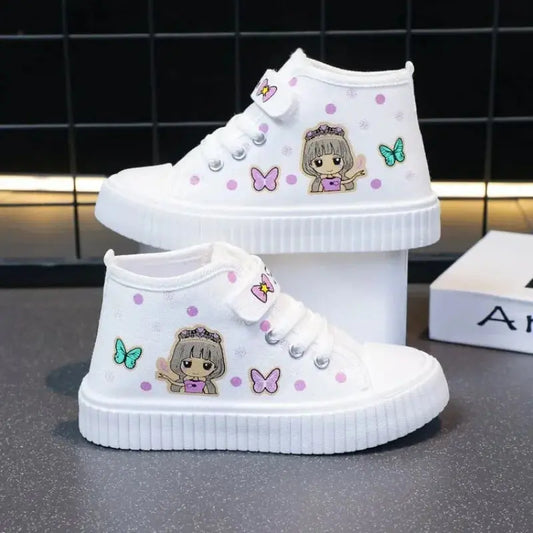 Multi Colored Kids Casual Shoes Cartoon Mid Top Anti Slip Spring Autumn Outdoor Kids Canvas Shoe Sizes 26-37 Sandalias De Mujer Trikidsworld