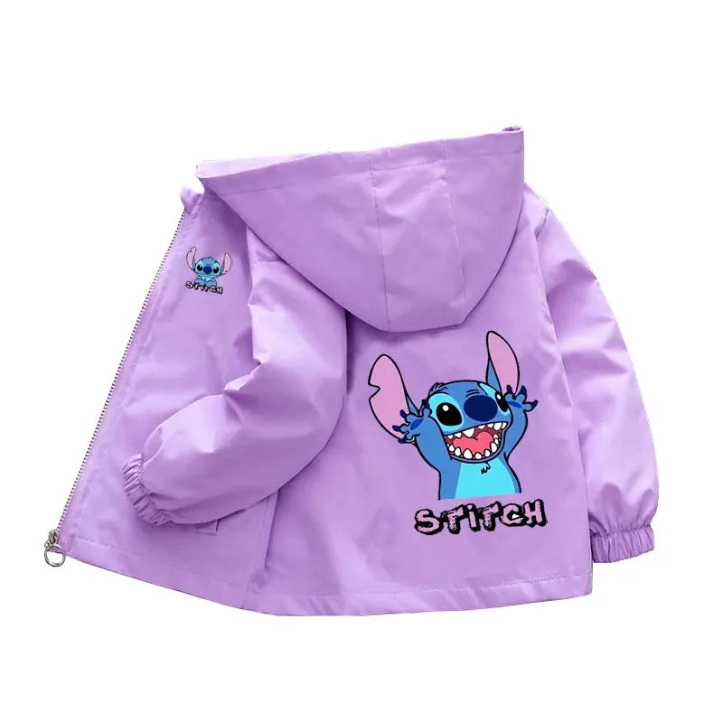 Kids labubu Clothes Autumn Baby Boys Girls Jacket Fashion Cartoon Stitch Print Outerwear for Kids Clothes Children Summer Coat Trikidsworld