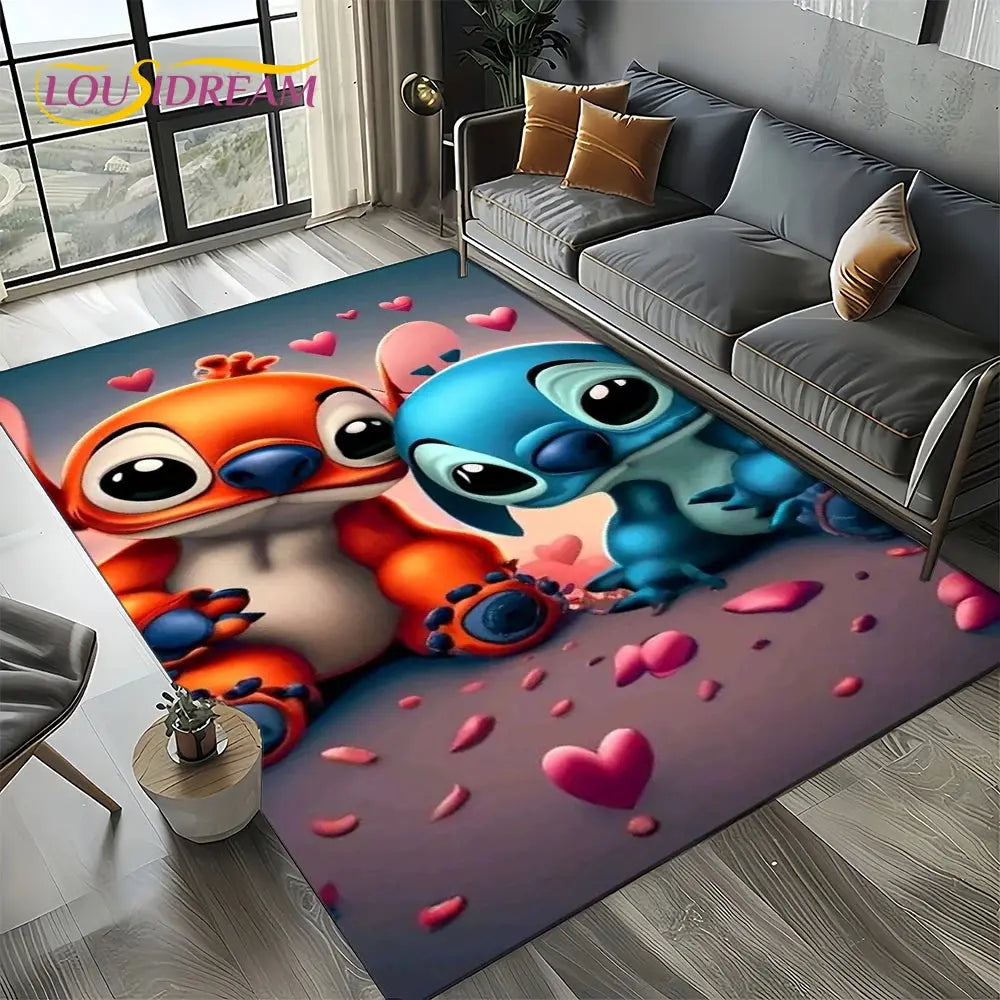 Cute Stitch 3D Non-slip Carpet for Kids | Disney Room Decor Trikidsworld