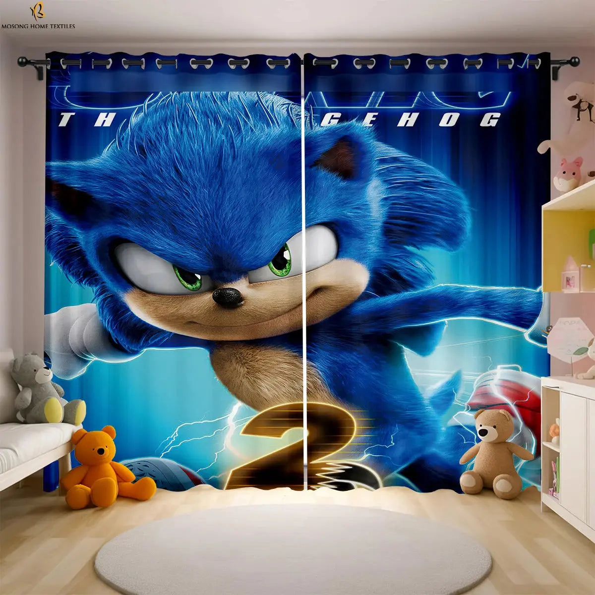 Cute Cat Digital Print Curtains (2 PCS) | Bedroom & Living Room Decor Trikidsworld