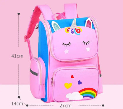 Promotion 2025 Classic Cartoon Primary School Student Backpack Unicorn Ridge Protection Reduce Burden 1-3-6 Grades Space Bag Trikidsworld