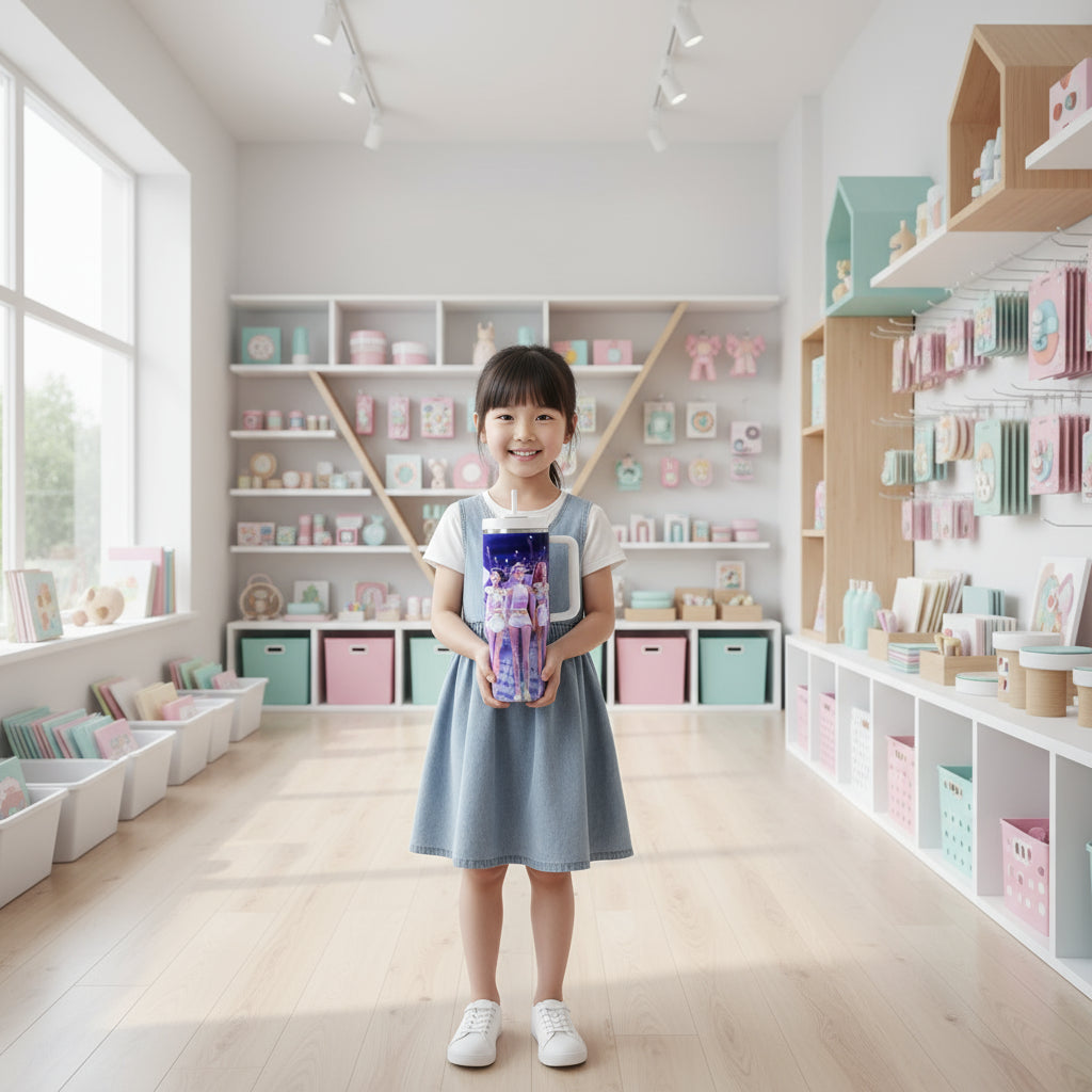 K-pop Demon Hunters Thermos Cup Kids Anime Rumi Mira Zoey Unisex Vacuum Cup Water Bottle Office Coffee Mug Gift for Boys Girls Trikidsworld