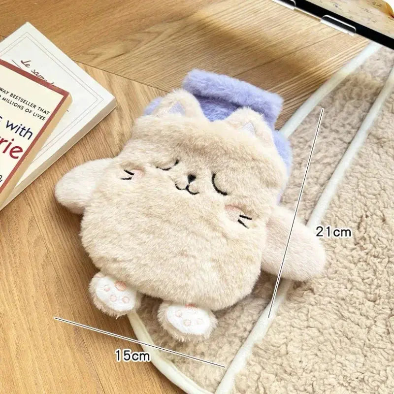 Kawaii Insulation Hot Water Bottle Plush Rubber Hand and Foot Belly Warmer Explosion-proof Hot Water Bag for Women Period Cute Trikidsworld